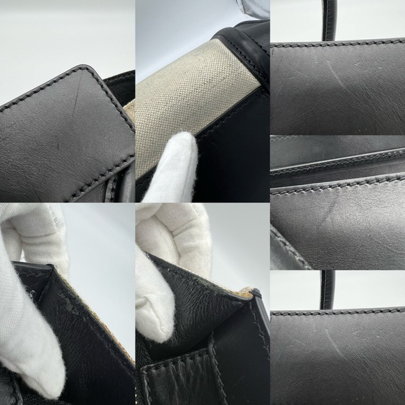 Authentic Celine Canvas and calfskin leather mini luggage tote - Picture 15 of 16